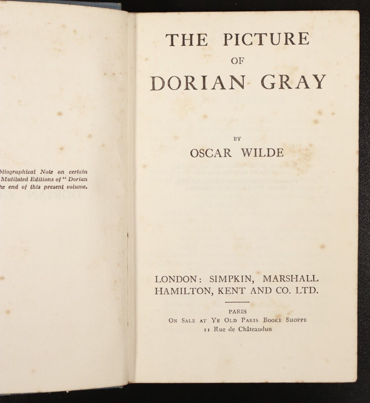 c1910 The Picture Of Dorian Gray by Oscar Wilde Antique Classic Literature Book