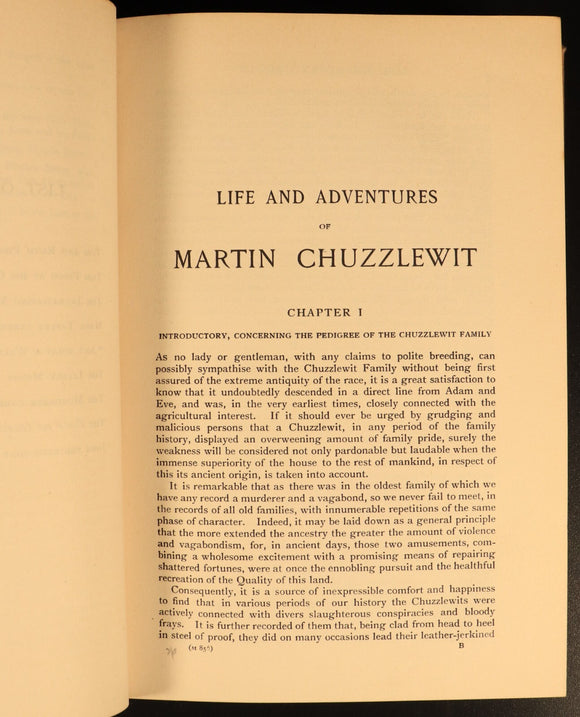 1912 Martin Chuzzlewit by Charles Dickens Antique Fiction Book Gresham V7