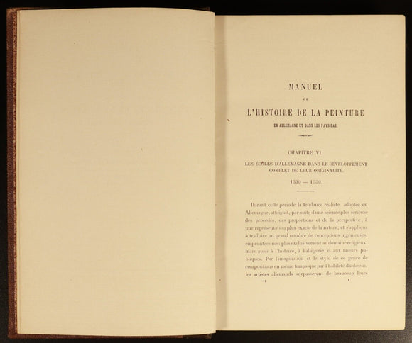1863 2vol Manuel De l'Histoire De La Peinture Antiquarian French Art Books