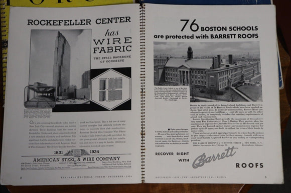 c1934 3vol The Architectural Forum: Building Money Antique Architecture Books