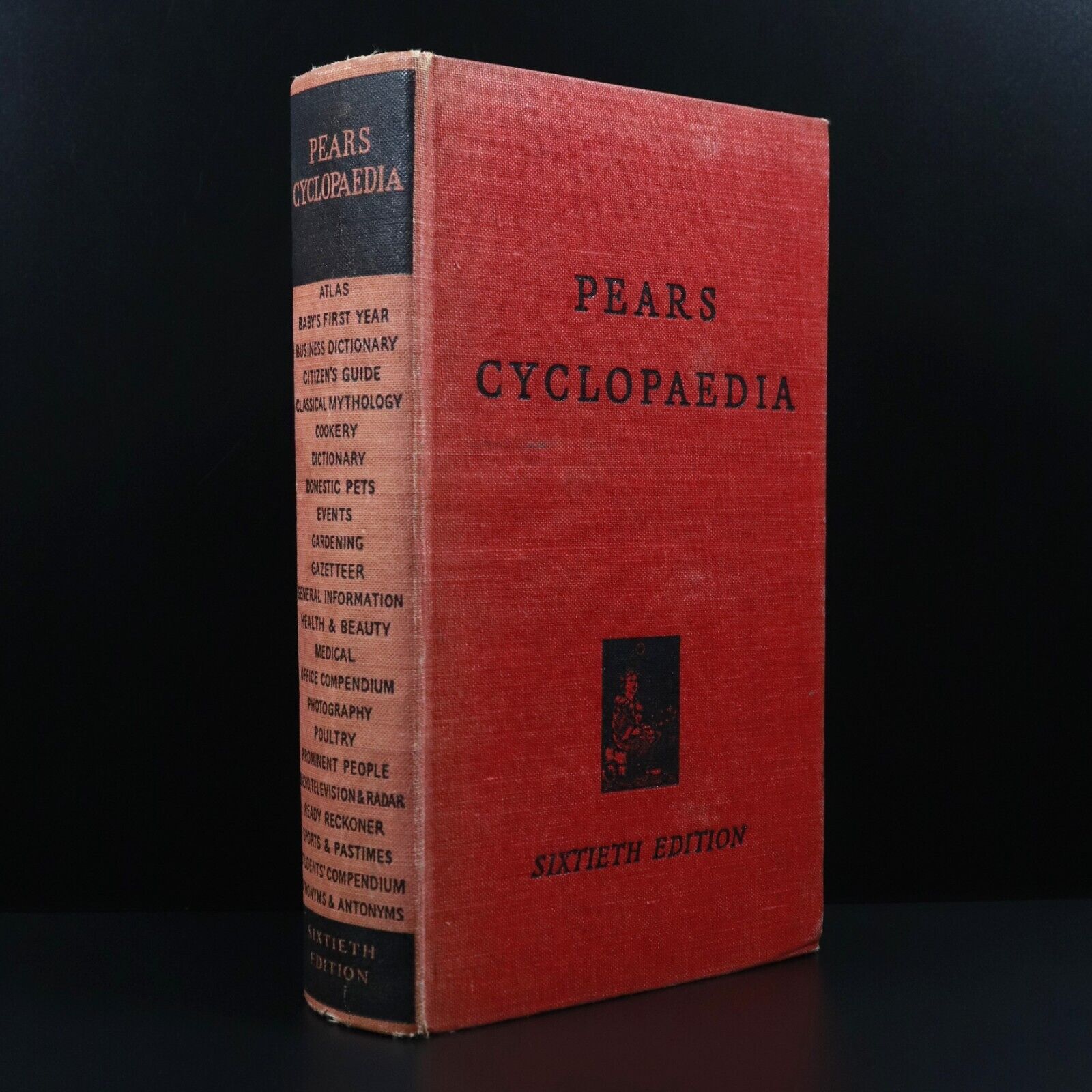 1950 Pears' Cyclopaedia 60th Edition Antique Reference Book Illustrated Maps