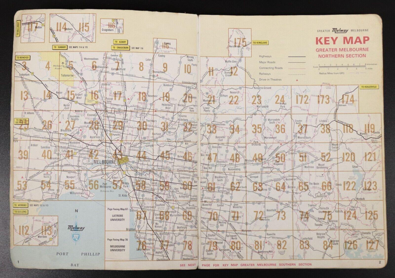 1974 Melway Street Directory Of Greater Melbourne Maps Book Melways 7th Edition - 0