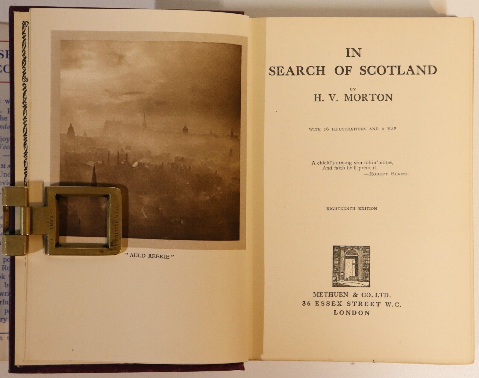 1933 In Search Of Scotland by HV Morton Antique British Travel Book - 0