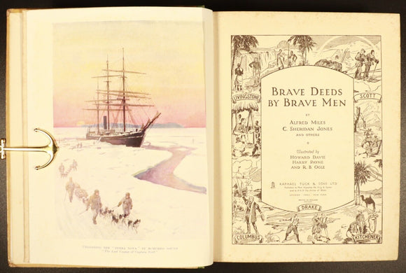 c1935 Brave Deeds By Brave Men by Alfred Miles Antique Explorers Book Colombus