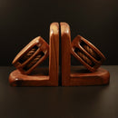 c1930's Nautical Themed Book Ends Antique Wooden & Rope Maritime Book Ends-4