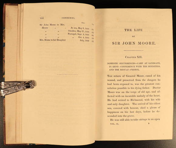 1834 Life Of Sir John Moore Antiquarian British Military History Book Vol 2.