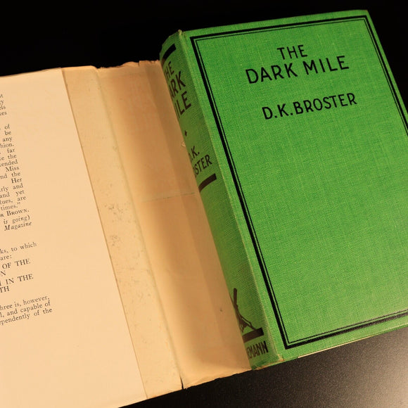 The Dark Mile by D.K. Broster 1930 Antique British Fiction Book Early Edition