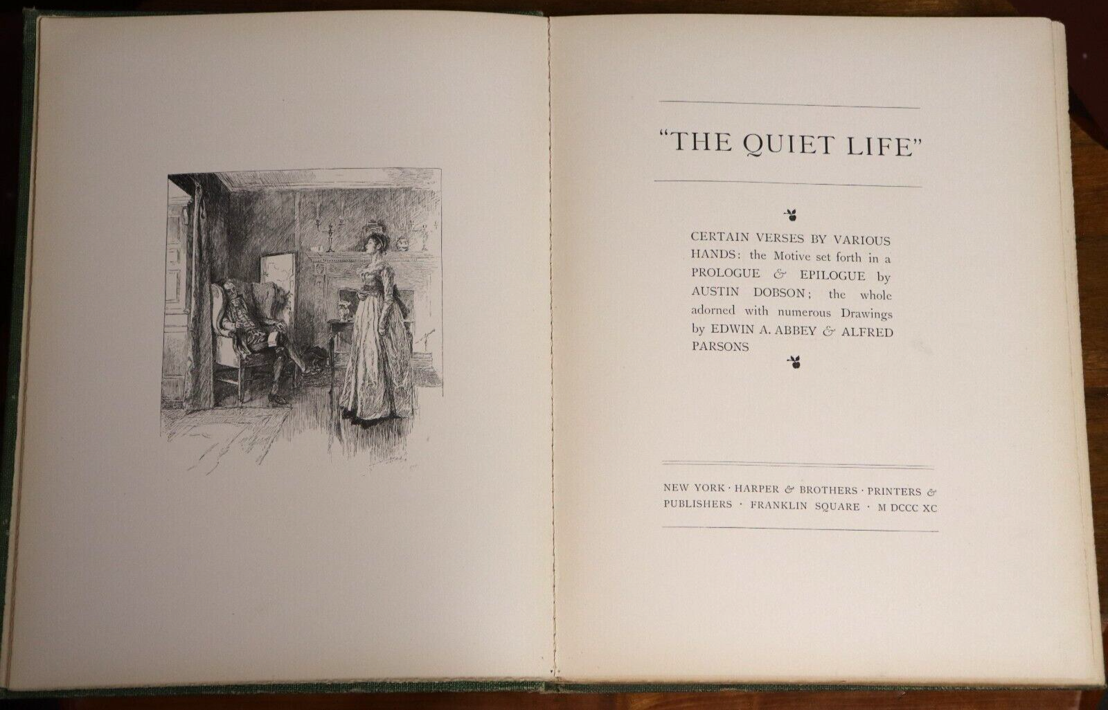 1890 The Quiet Life: Versus By Various Hands 1st Edition Antique Poetry Book - 0