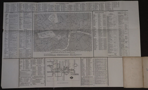 1955 The ES&A Bank: Picture Map of London Vintage Map Australian Banking History