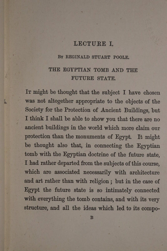 1882 Lectures On Art by Reginald Poole Antique Art & Architecture History Book