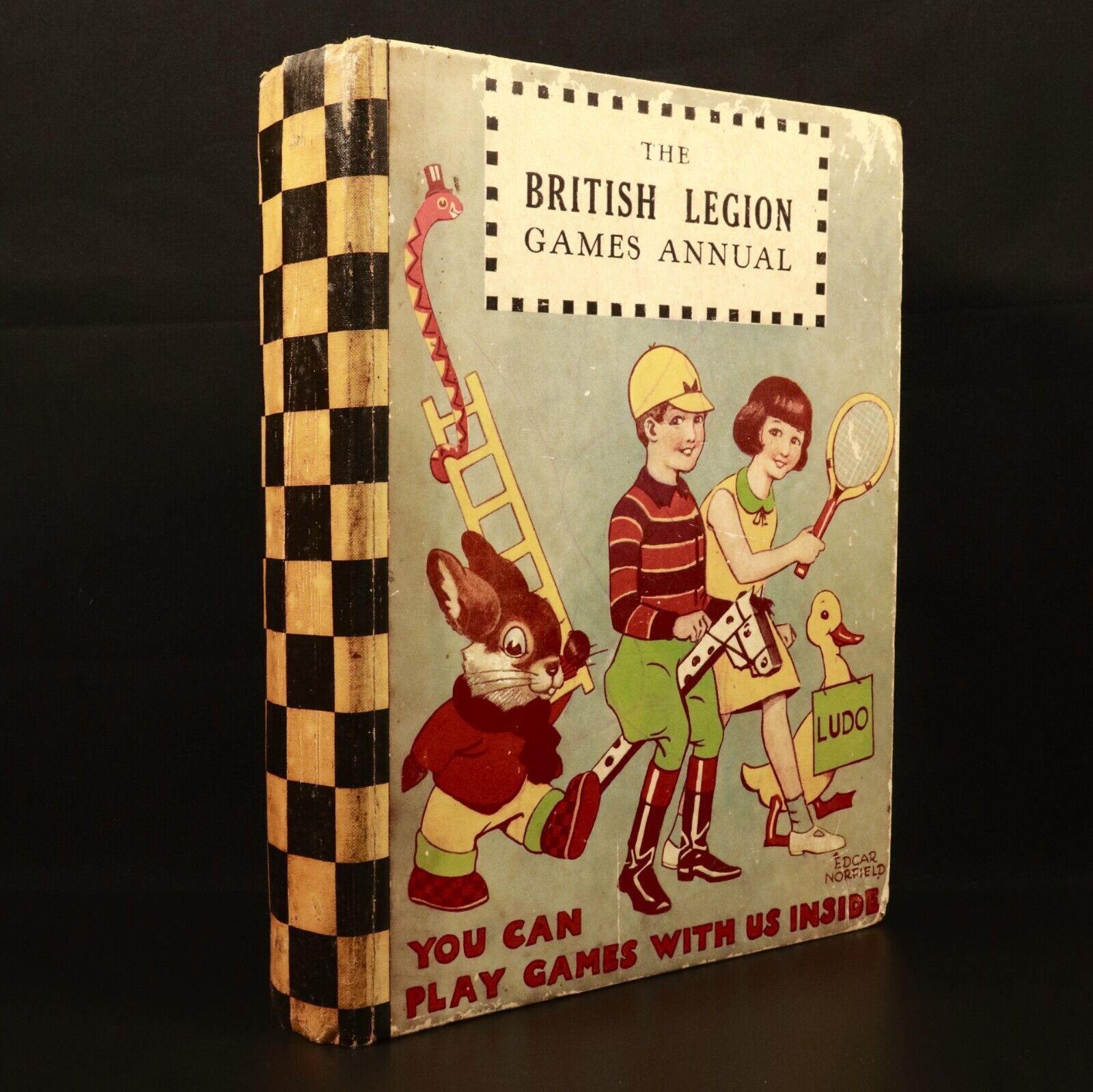 c1930 The British Legion Games Annual Antique Childrens Book Edgar Norfield Art