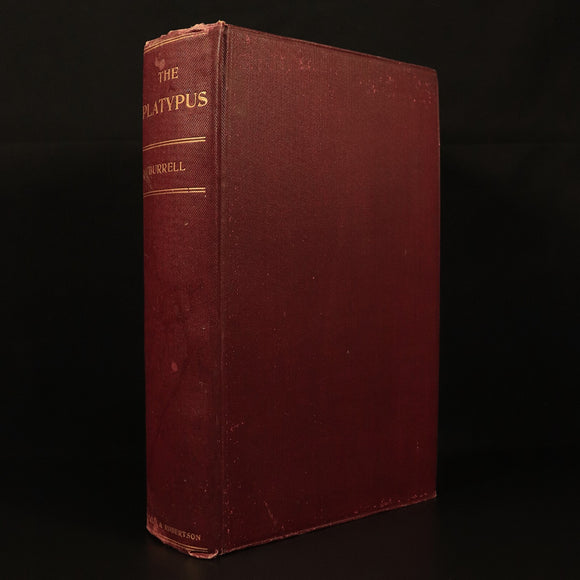 1927 The Platypus by Harry Burrell Australian Natural History Book 1st Ed