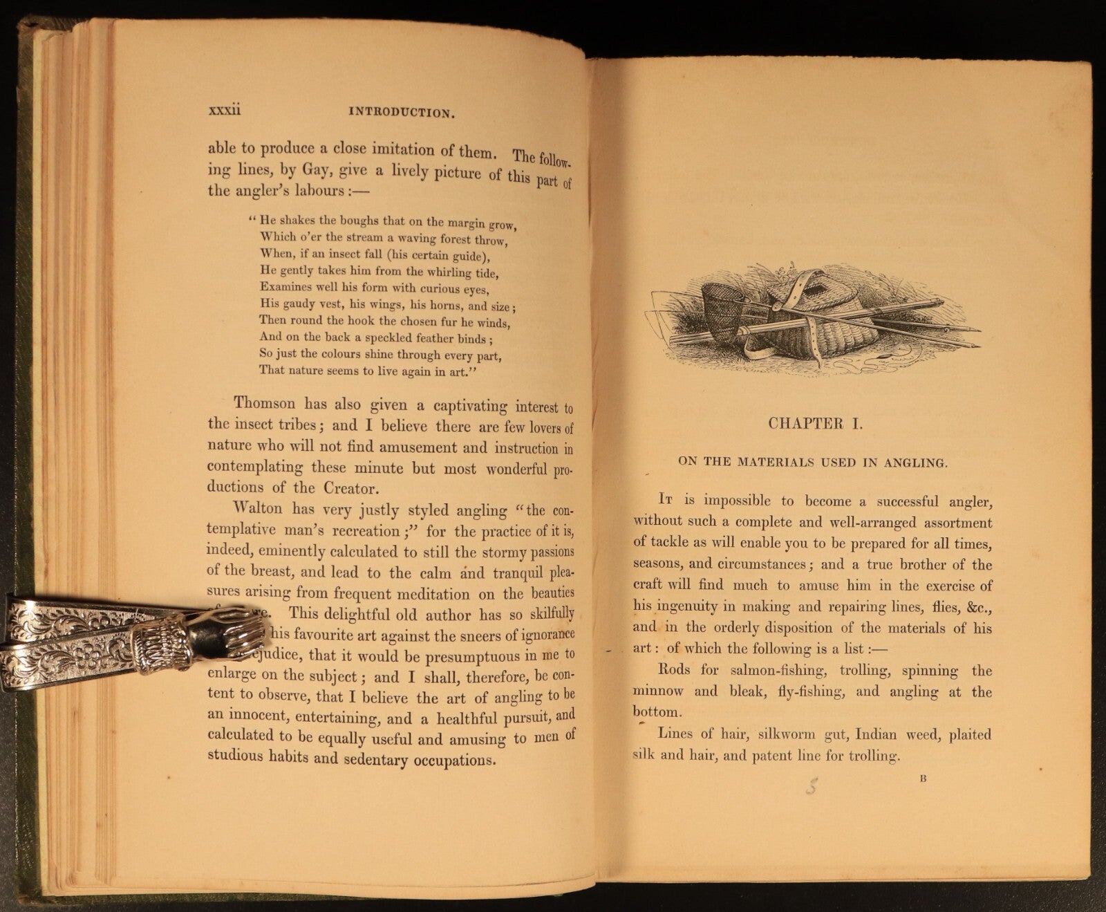 1848 The British Anglers Manual by TC Hofland Antique1st Edition Fishing Book