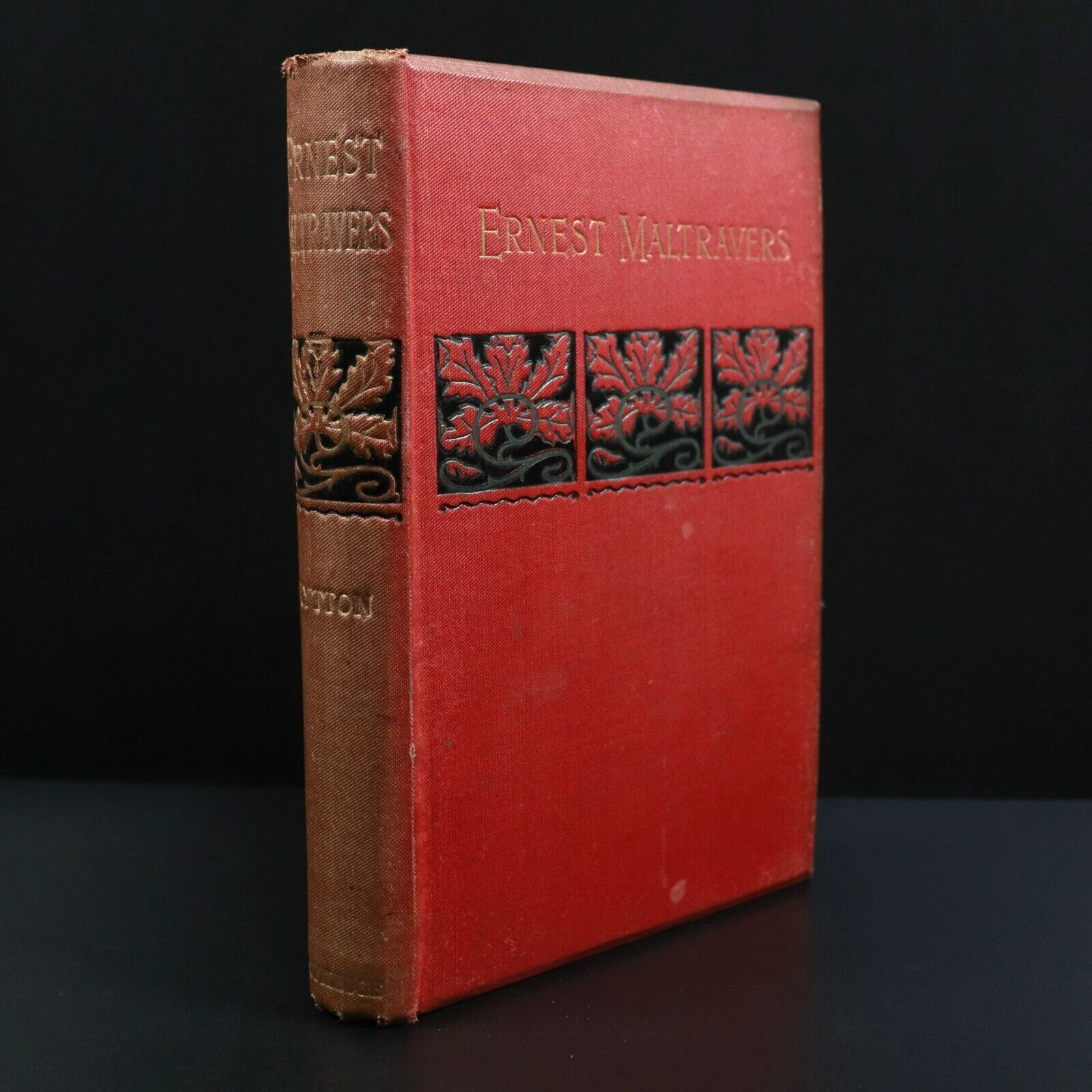 c1895 Ernest Maltravers by Lord Lytton Antiquarian British Fiction Book