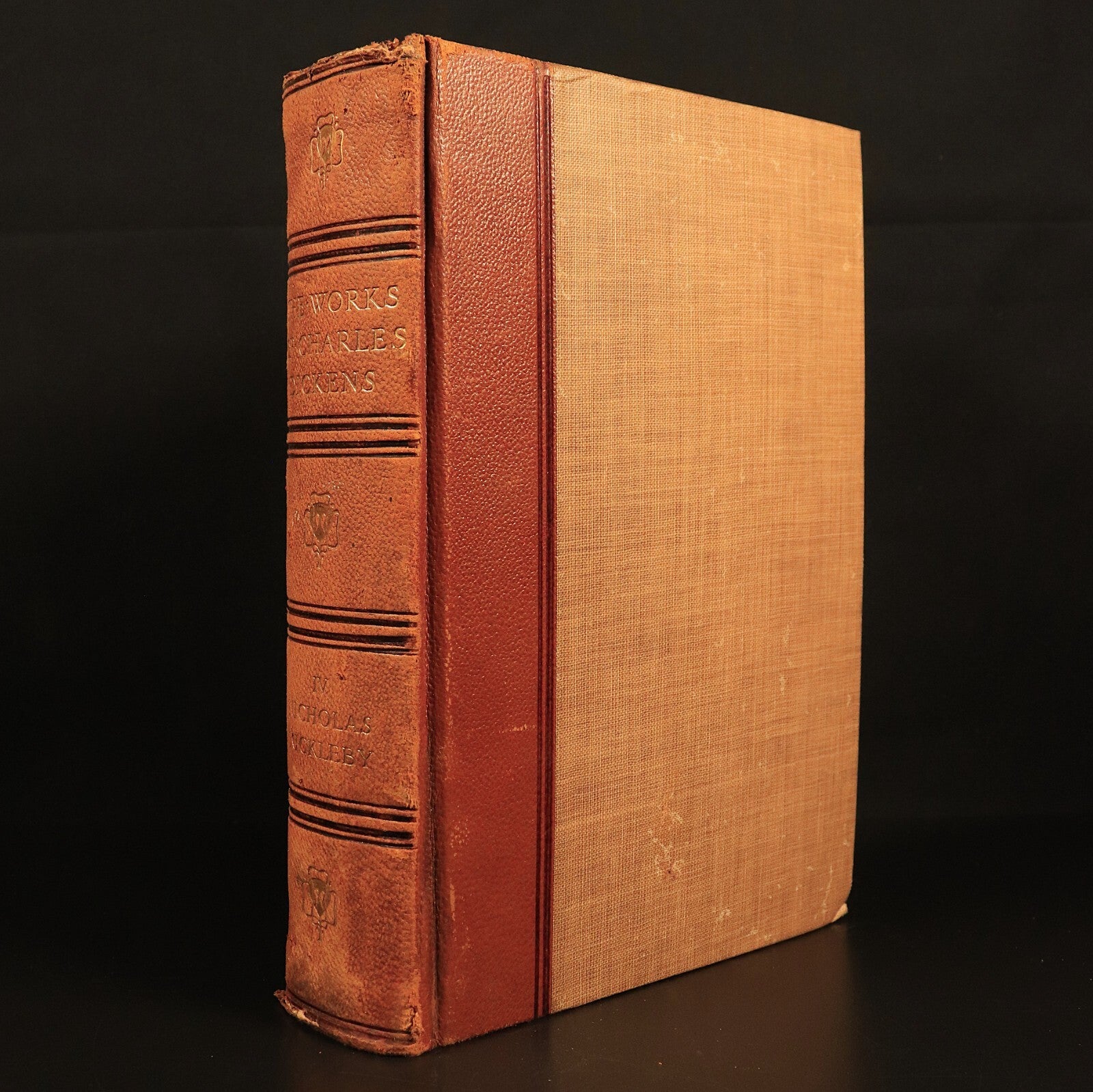 1912 Nicholas Nickleby by Charles Dickens Antique Fiction Book Gresham V4