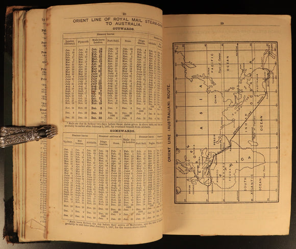 1887 Australian Handbook Directory Business Guide Colonial History Book Maps