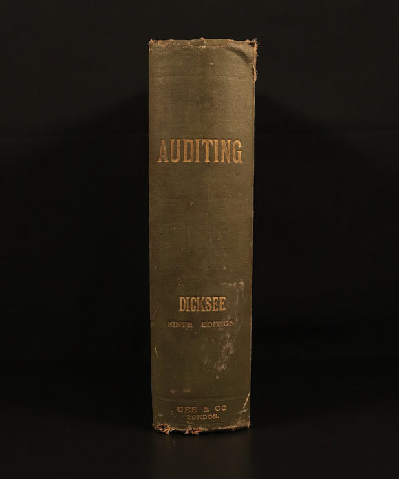 1912 Auditing Manual For Auditors by LR Dicksee Antique Financial Reference Book