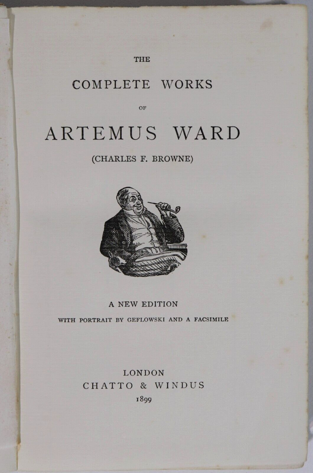 1899 The Complete Works Of Artemus Ward Antique American History Book