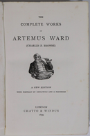 1899 The Complete Works Of Artemus Ward Antique American History Book-3
