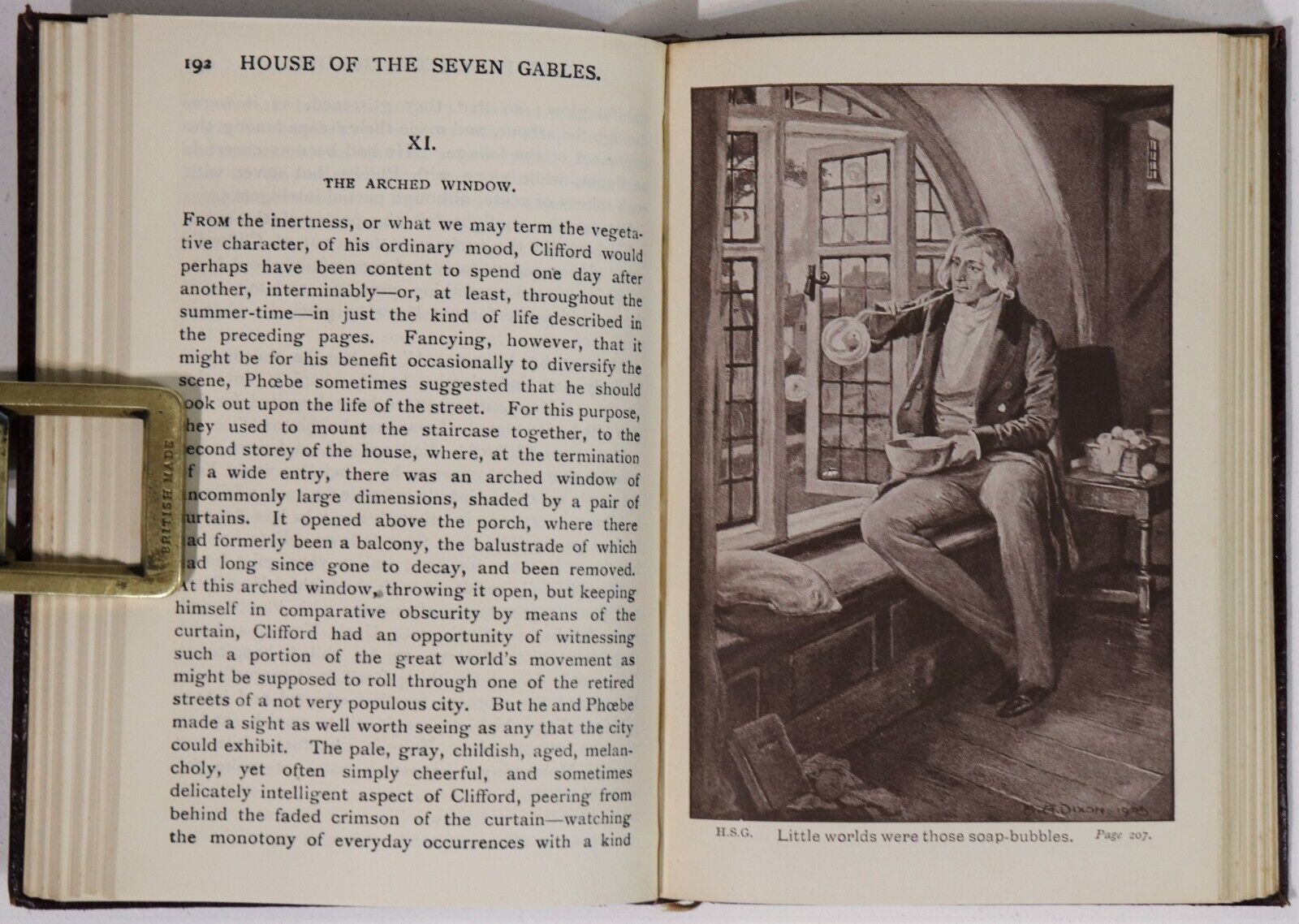 c1931 The House Of The Seven Gables: Nathaniel Hawthorne Antique Fiction Book