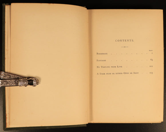 Comedies by Alfred De Musset c1900 Antique Drama Book PLUS Perrottet Bookplate