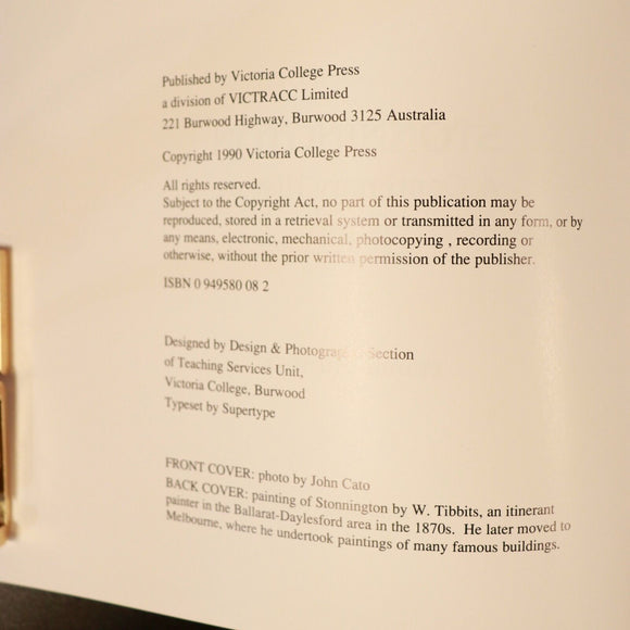 1990 Stonnington A Centenary History Australian Melbourne Local History Book