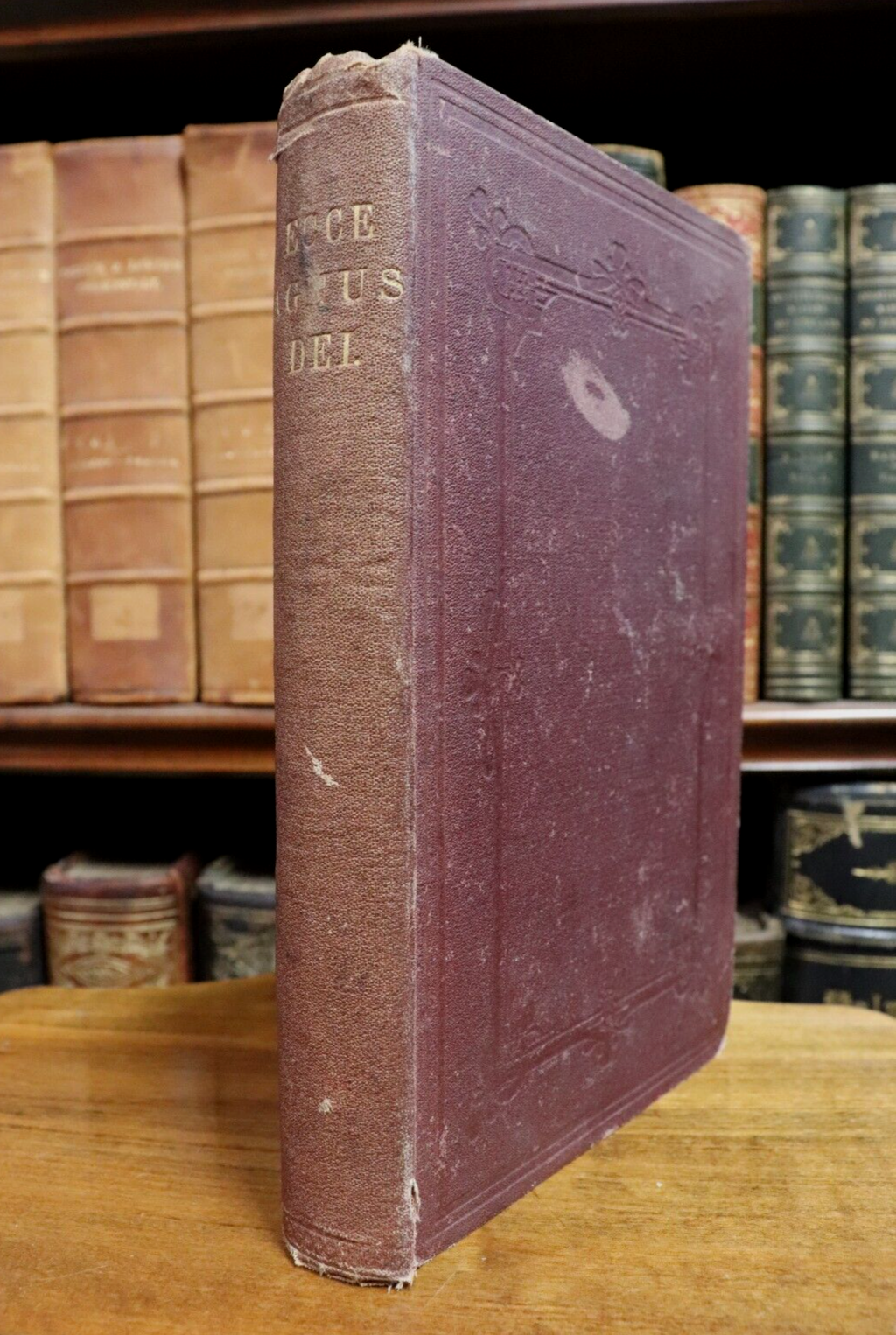 1868 Ecce Agnus Dei: Christianity Without Mystery Antique British Theology Book