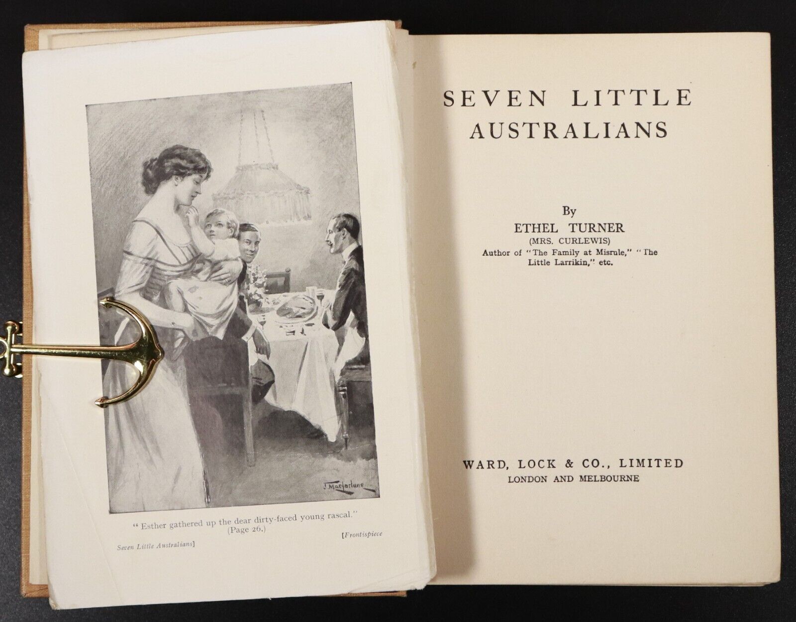 c1912 Seven Little Australians by Ethel Turner Antique Australian Fiction Book - 0