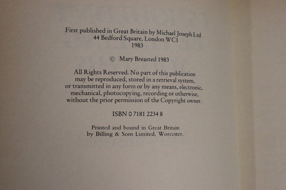 1983 I Shouldn't Be Telling You This Mary Breasted 1st Ed. Novel Fiction Book