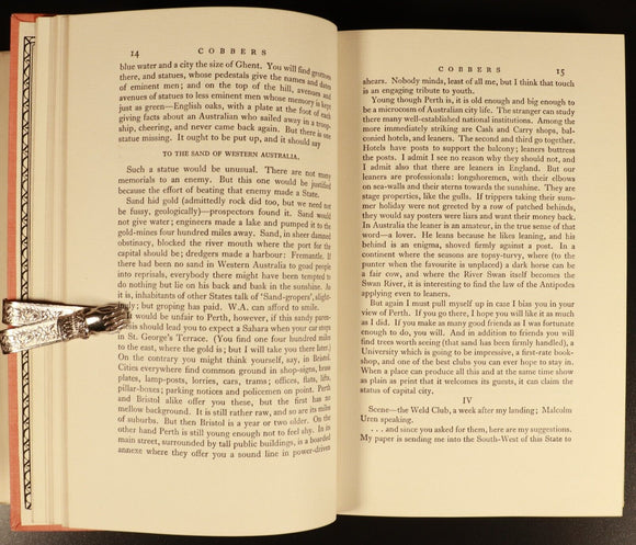 1936 Cobbers by Thomas Wood Antique Australian History Book England To Tasmania