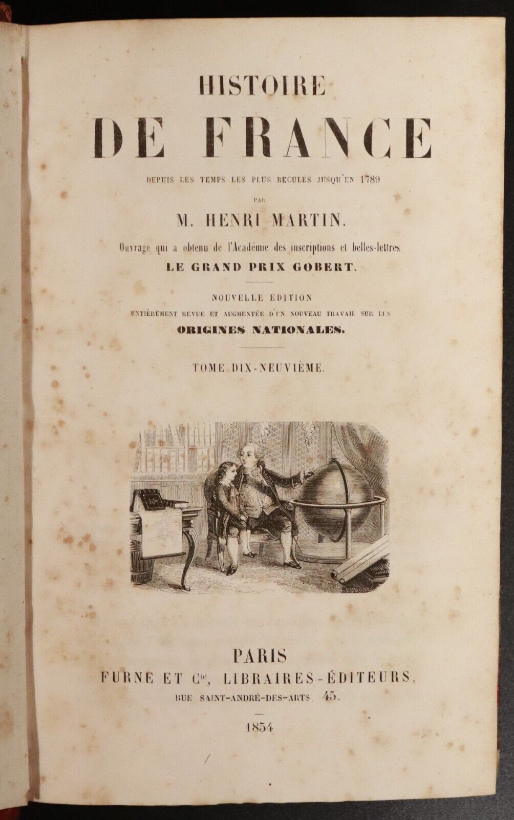 1844 19vol Histoire De France by M. Henri Martin Antiquarian History Books