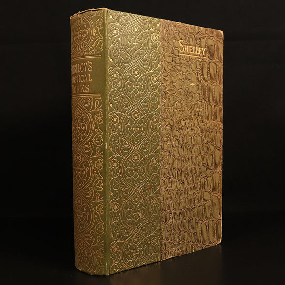 The Poetical Works Of Percy Bysshe Shelley c1895 Rossetti Antique Poetry Book
