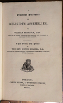 1840 A Practical Discourse On Religious Assemblies Antique Theology Book-3