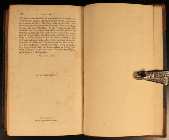 1845 4vol History Of The Reformation by D'Aubigne Antique History Book Set