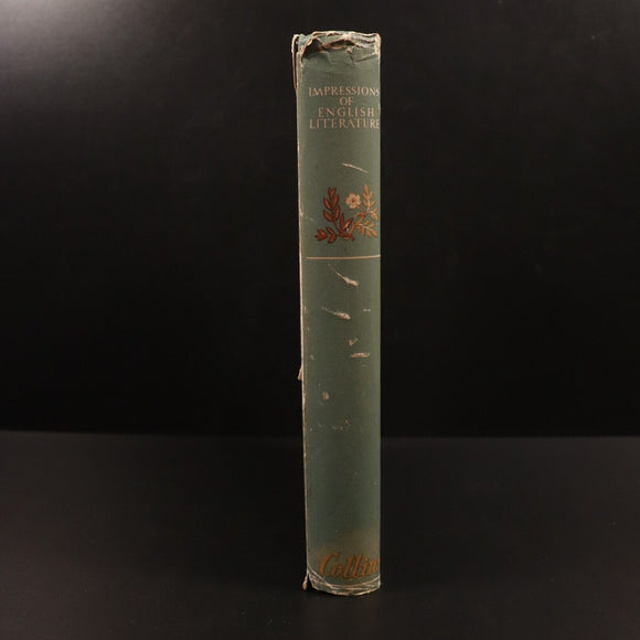 1944 Impressions Of English Literature Antique British History Reference Book