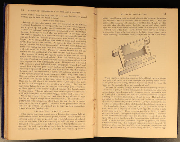 1900 A Manual Of Fish Culture by US Fish & Fisheries American History Book Maps