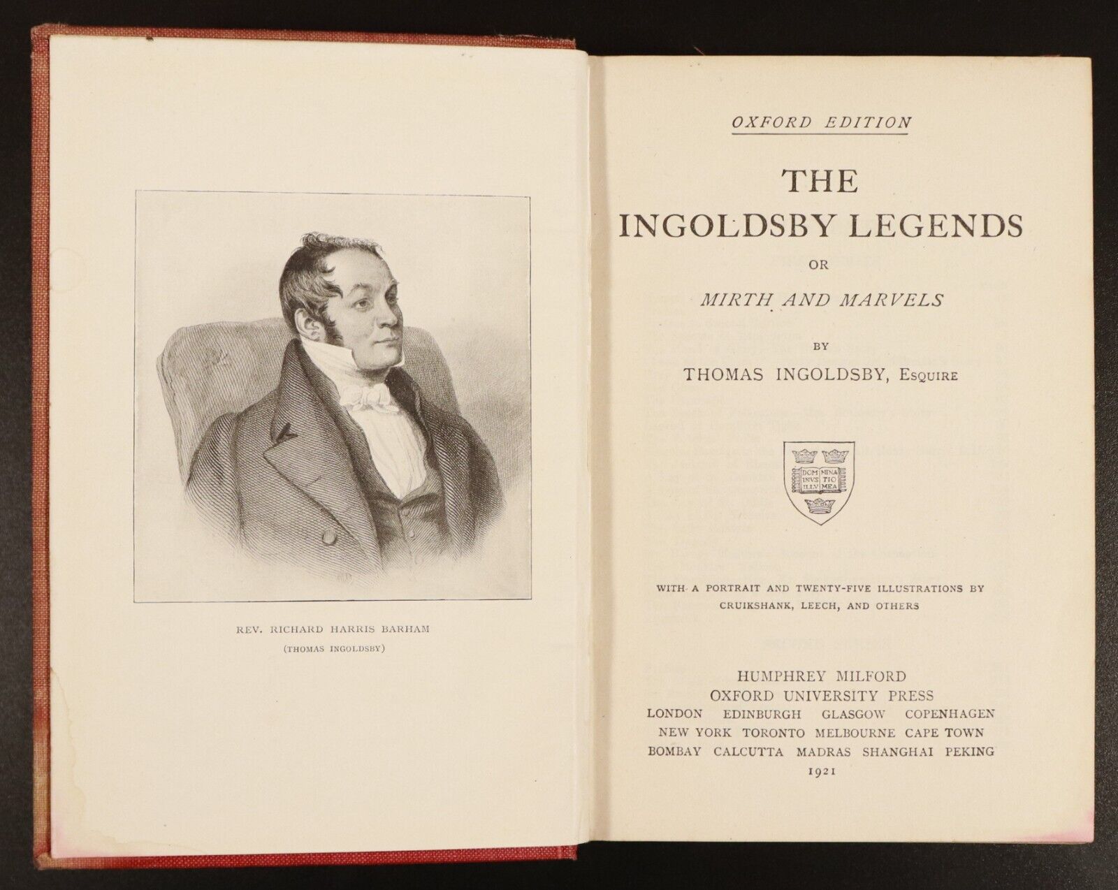 1921 The Ingoldsby Legends or Mirth & Marvels Antique Literature Book