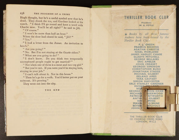 1961 The Progress Of A Crime by Julian Symons Vintage Crime Fiction Book