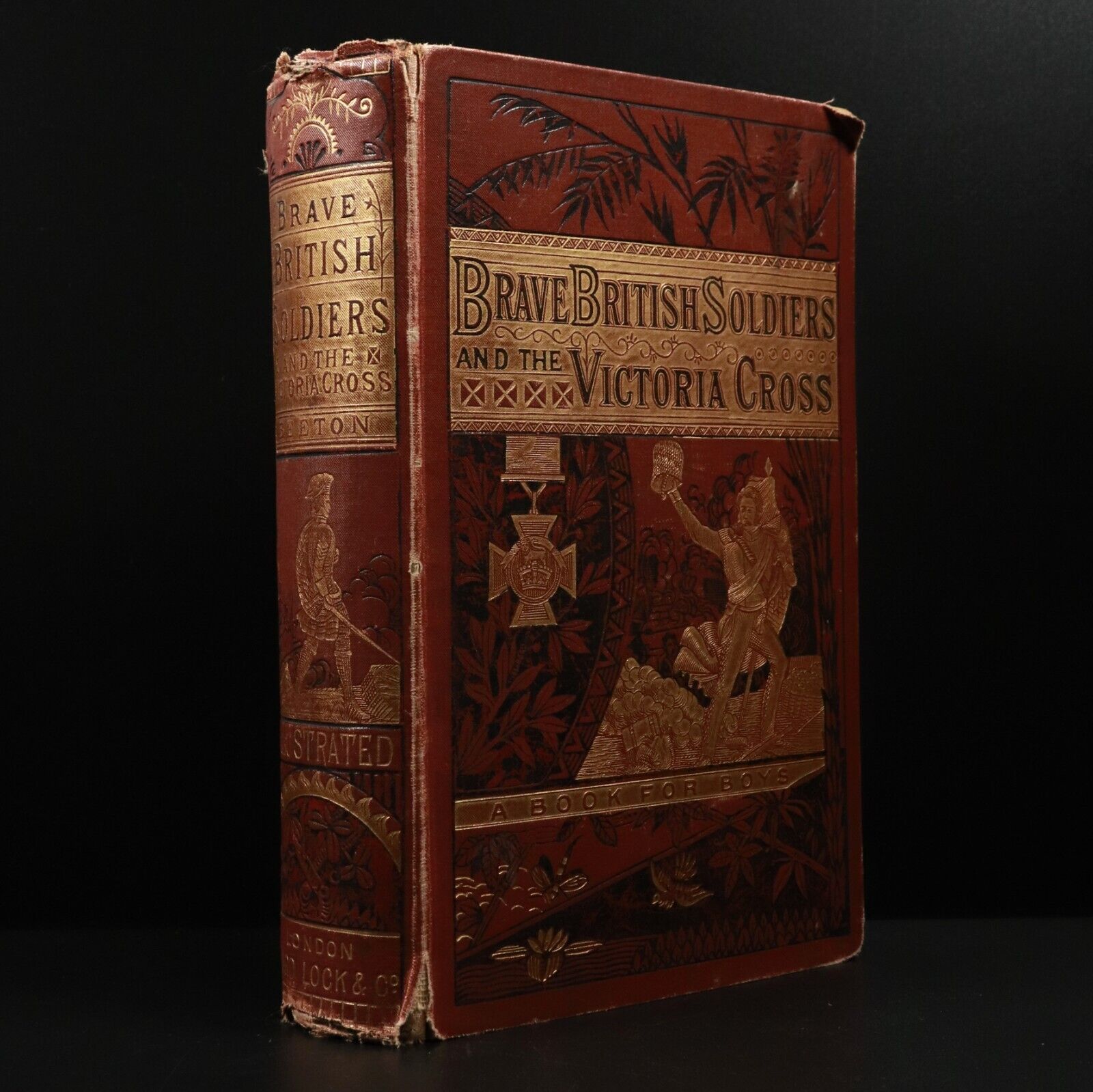 c1880 Brave British Soldiers & The Victoria Cross Antique Children's Book