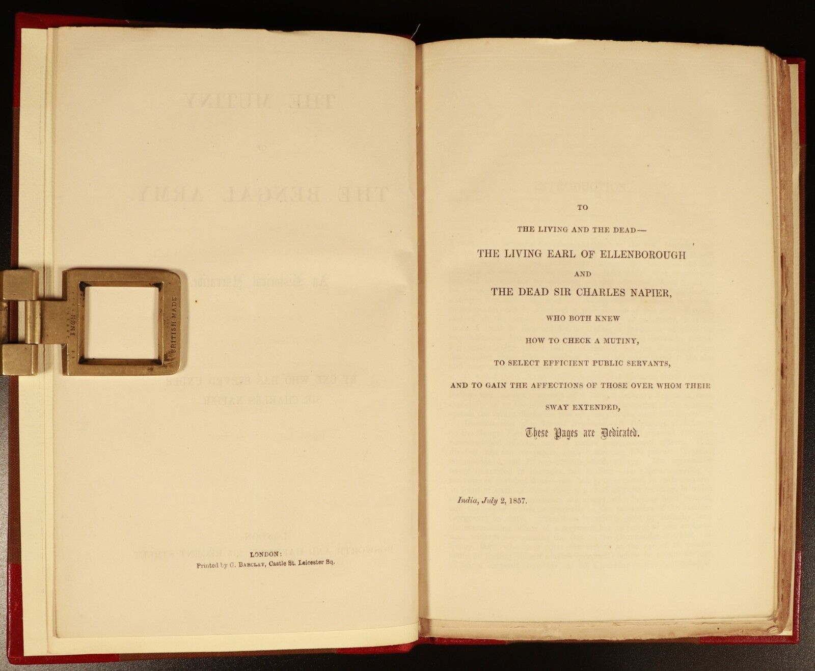 1857 The Mutiny Of The Bengal Army by GB Malleson Antique Military History Book