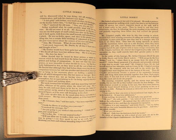 1912 Little Dorrit by Charles Dickens Antique Fiction Book Gresham V12