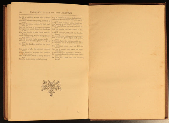 c1885 Wilson's Tales Of The Borders Antique Scottish History Literature Book