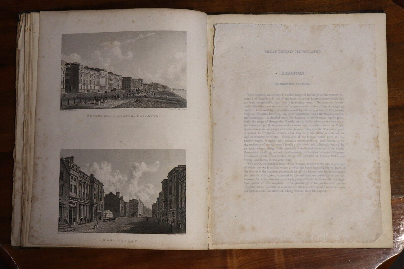 c1830 Great Britain Illustrated Antique British History & Engravings Book