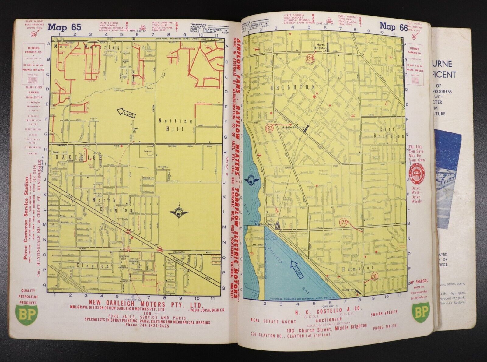 1962 Universal Streets Directory For Melbourne Vintage Maps Reference Book