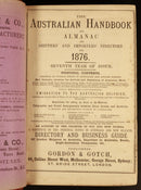 1876 Australian Handbook Almanac Shippers' Directory Antiquarian Reference Book-6