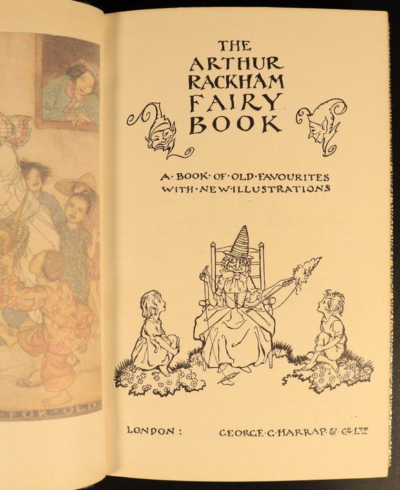 The Arthur Rackham Fairy Book 1965 Vintage Childrens Book Leather & Gilt Binding