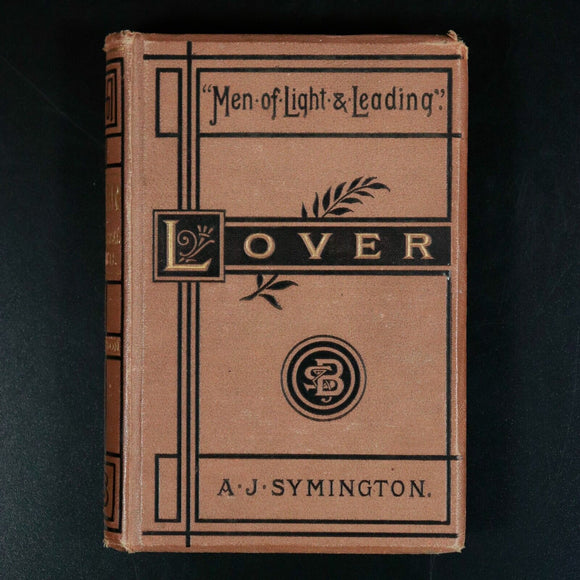 1880 Samuel Lover Biographical Sketch Antique Literature Book 1st Edition