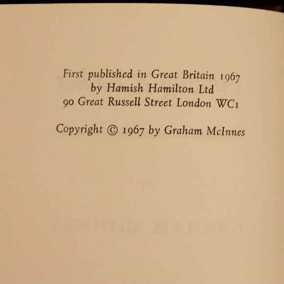 1967 Finding A Father by Graham McInnes Australian Biography History Book