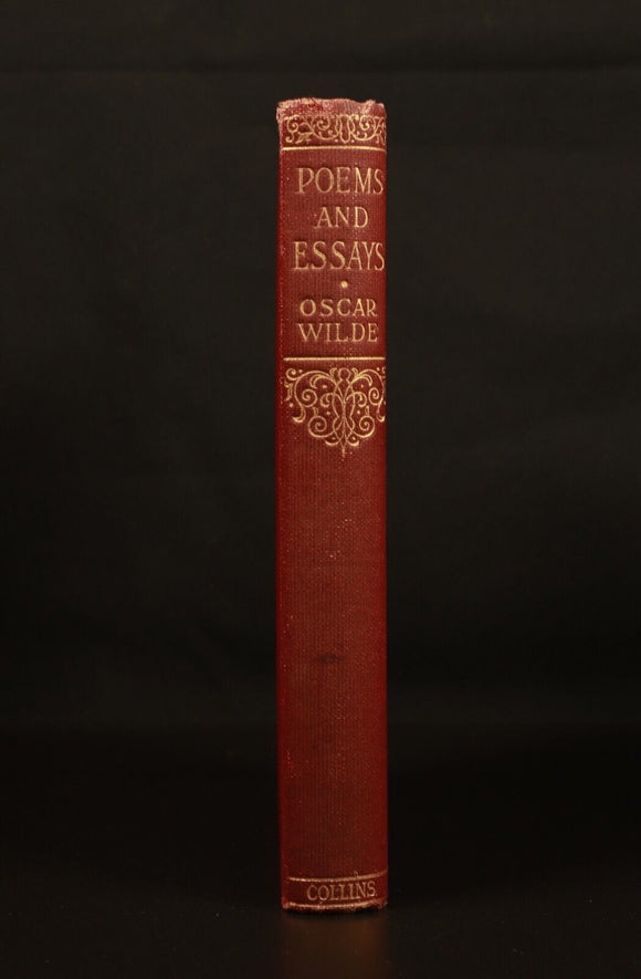 c1920 Poems & Essays Of Oscar Wilde by D. Nachshen Antique British Poetry Book