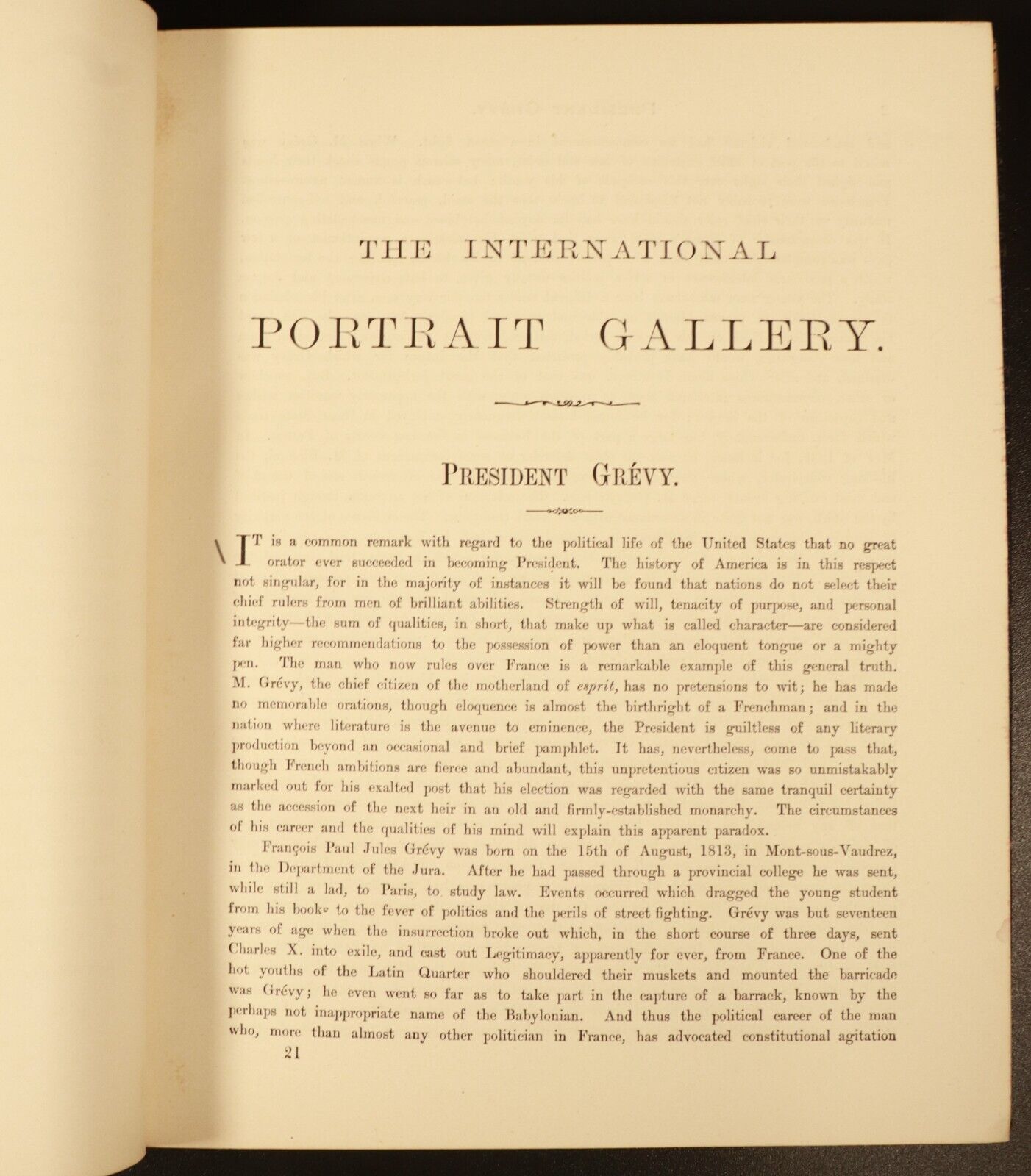 c1880 Cassell's International Portrait Gallery Antique History Book Fine Binding